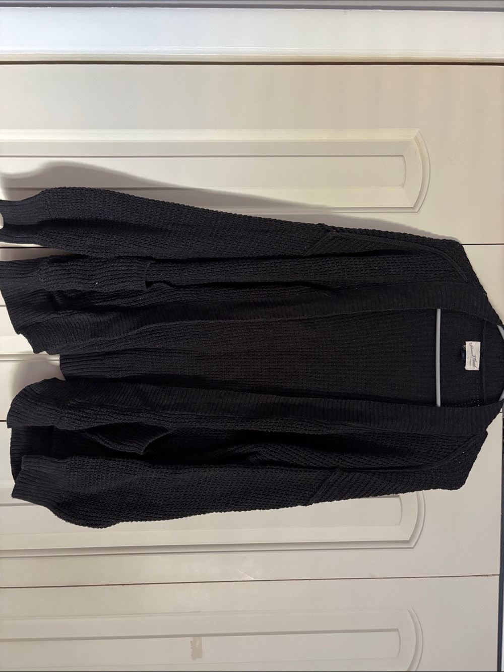 Universal Thread Black Open-Front Knit Cardigan